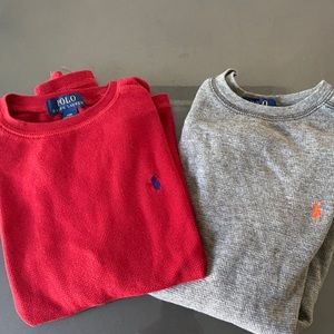 Like new- two boys waffle weave warm long sleeve